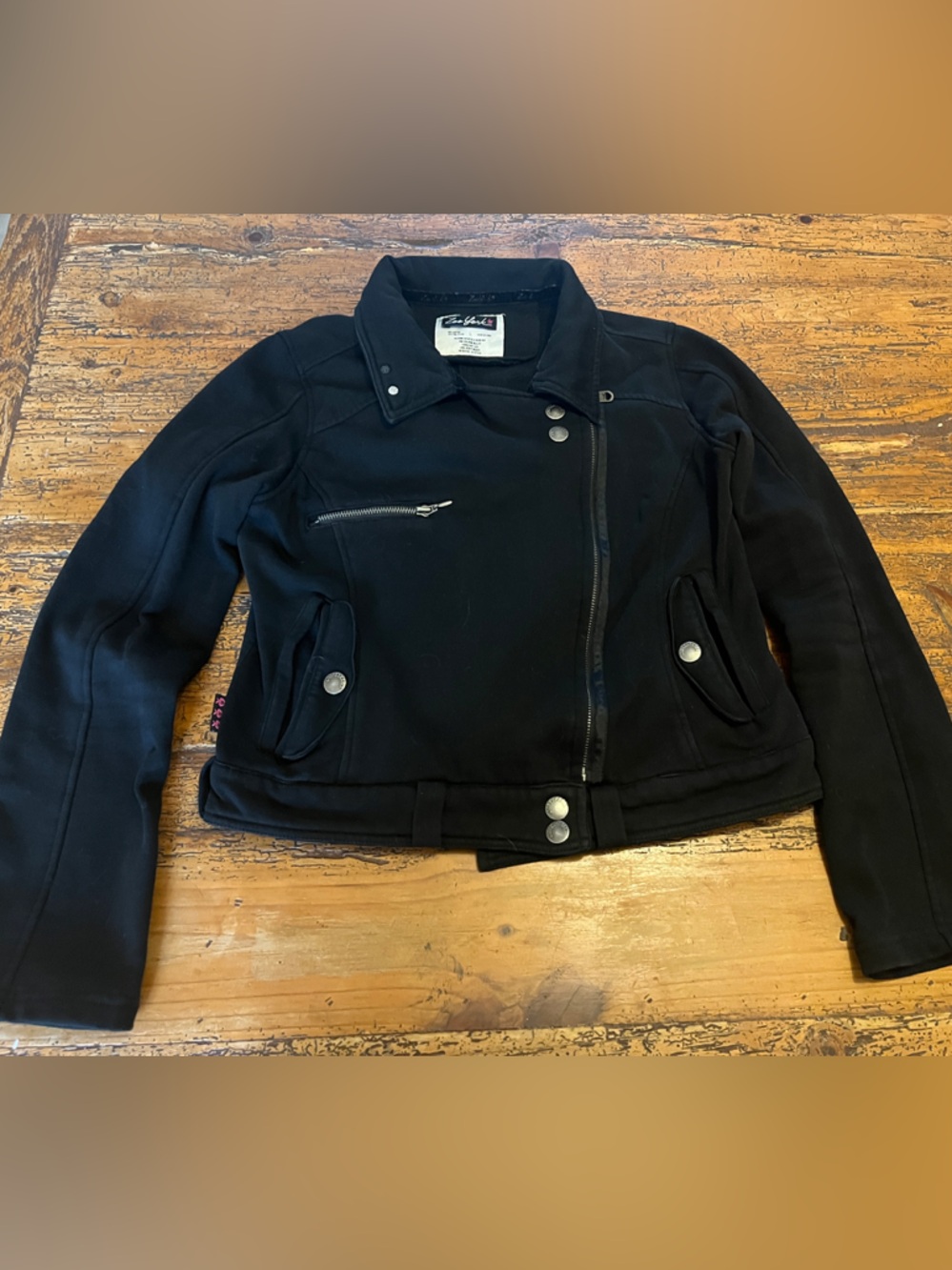 Zoo York Black Cotton Women's Moto Jacket